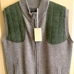 sweater zip vest, James Purdy, large